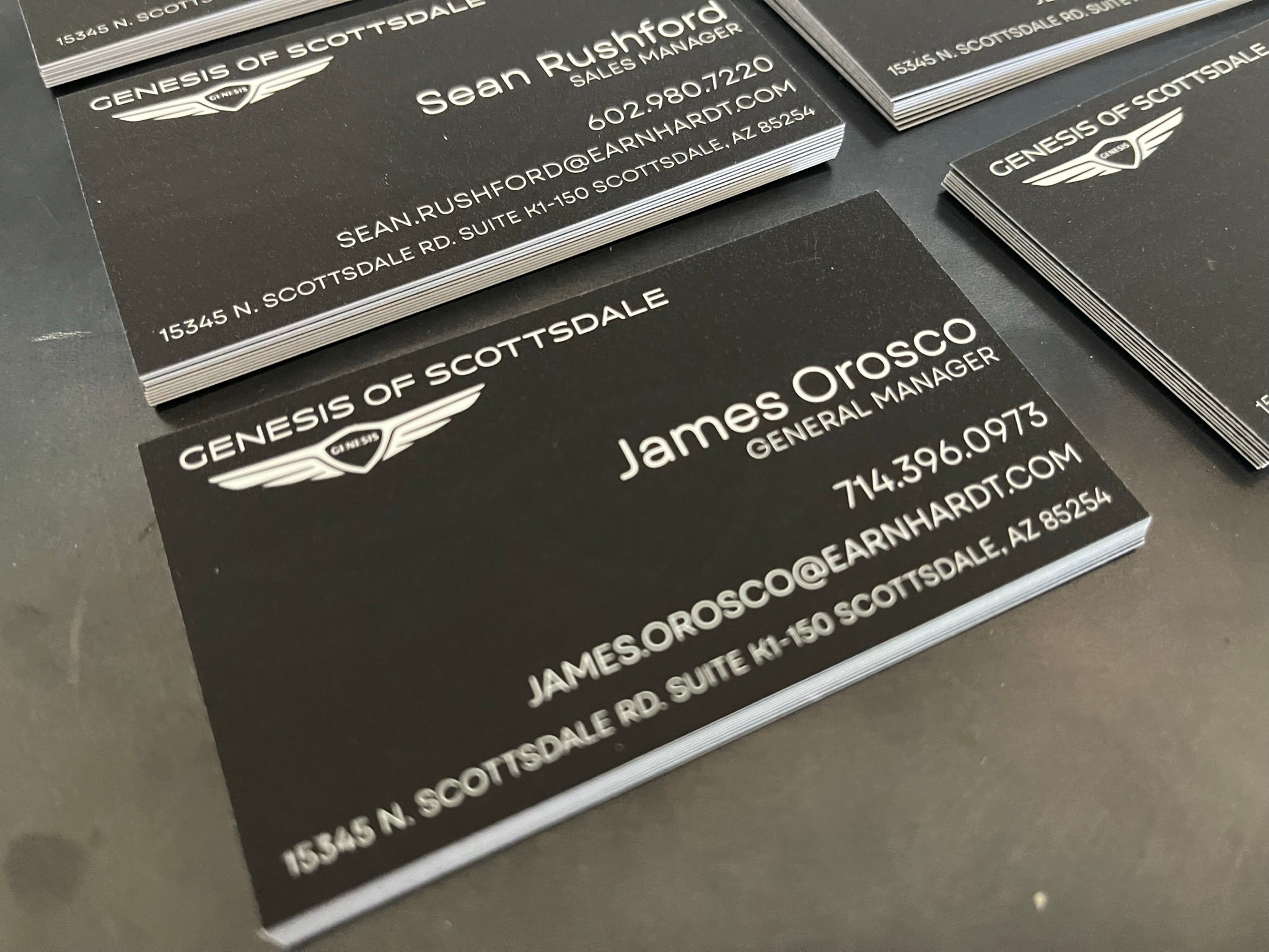 Custom Suede Business Cards