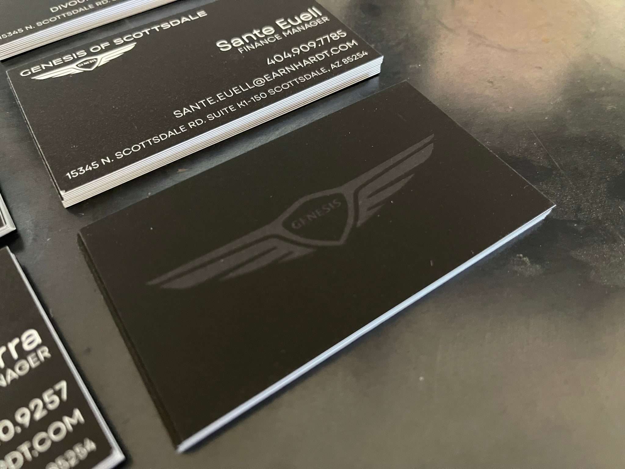 Custom Suede Business Cards