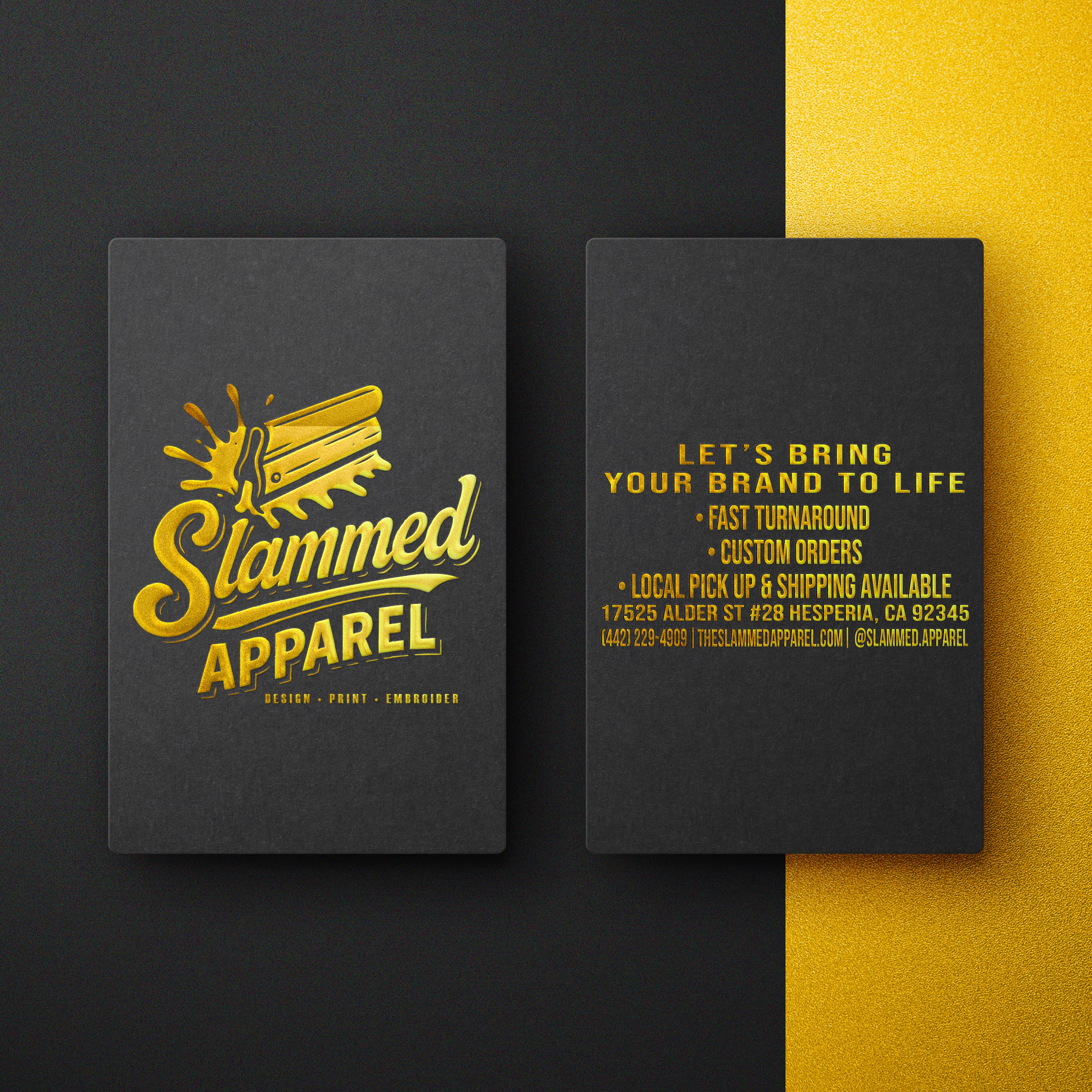 Custom Raised Foil Business Cards