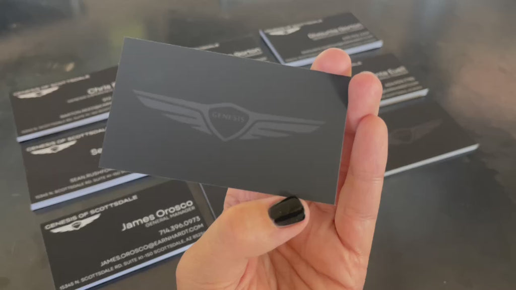 Custom Suede Business Cards